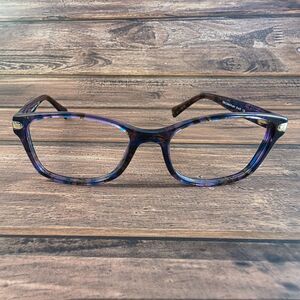 Coach HC6065T Eyeglasses Womens 51mm Confetti Purple Tortoise Cat Eye Frame